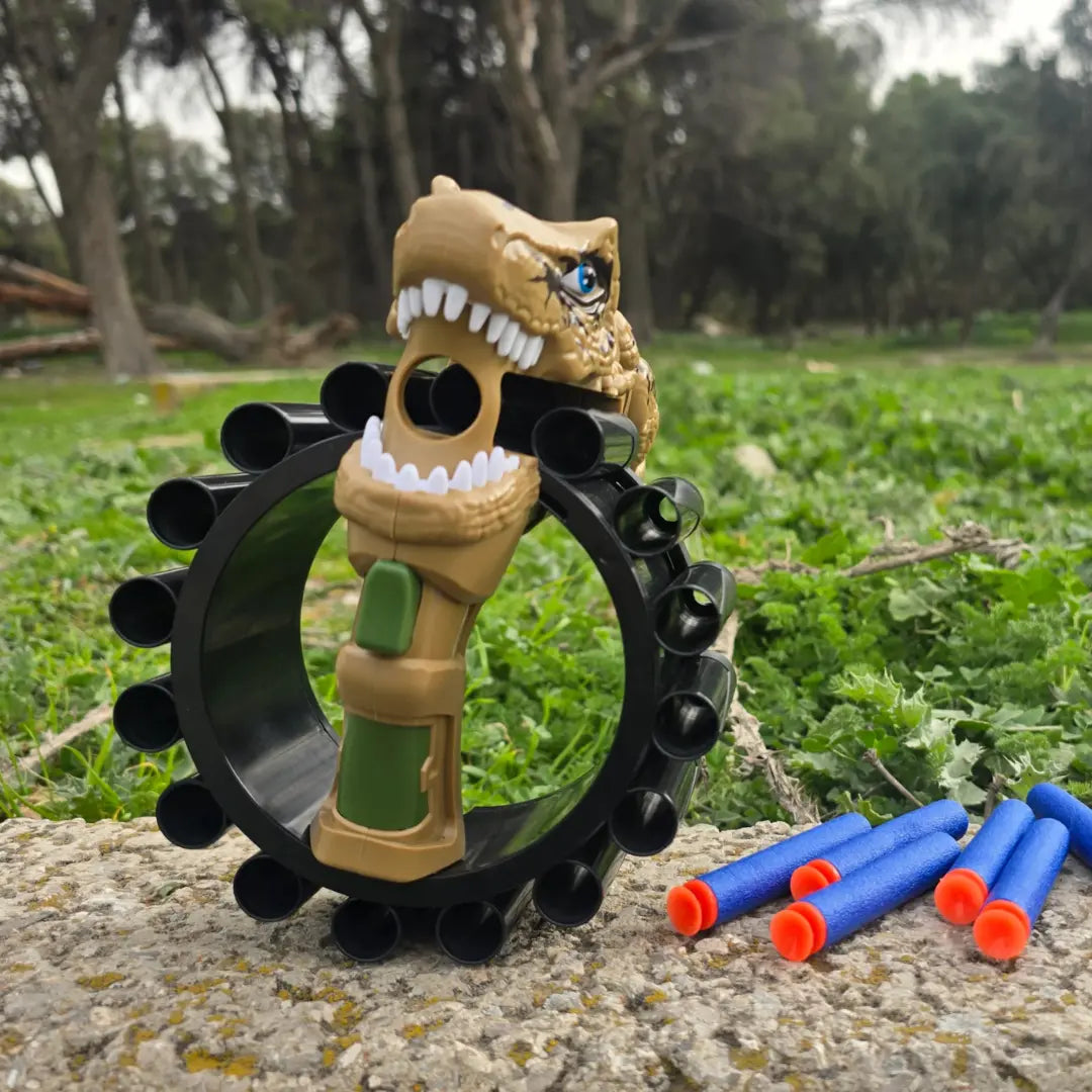 لعبة مسدس الديناصور بطلقات اسفنجية